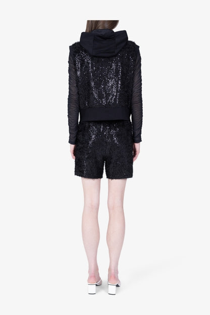 Fancy vest with Hairy Sequins