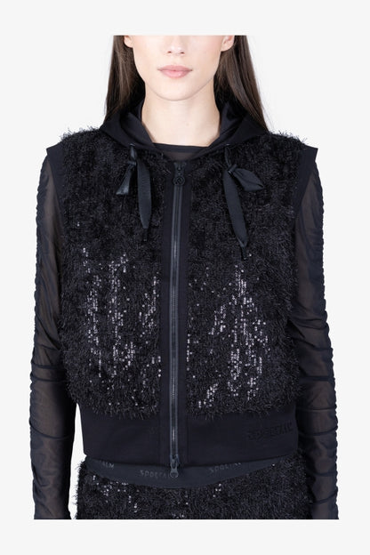 Fancy vest with Hairy Sequins