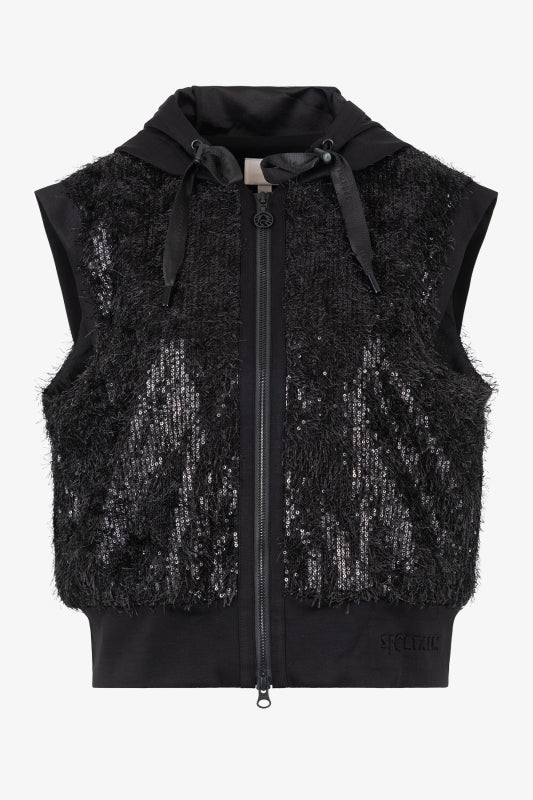 Fancy vest with Hairy Sequins