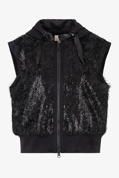 Fancy vest with Hairy Sequins