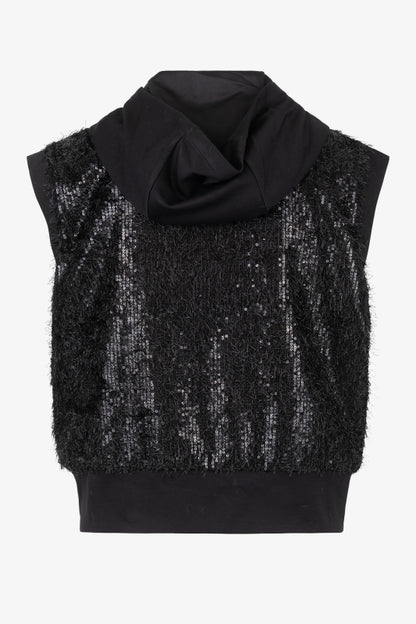 Fancy vest with Hairy Sequins