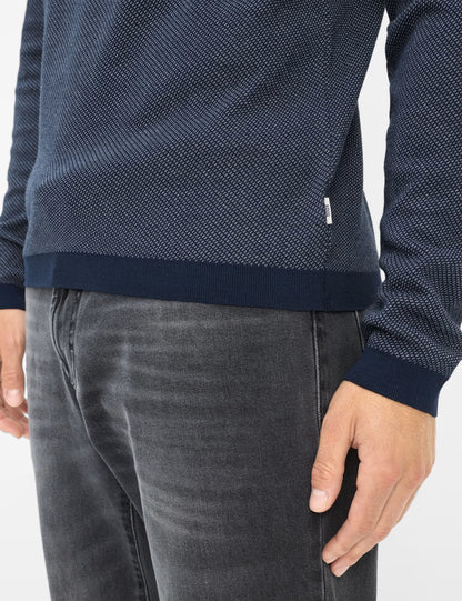 Knitted Jersey: Langarmshirt in Cotton Mix