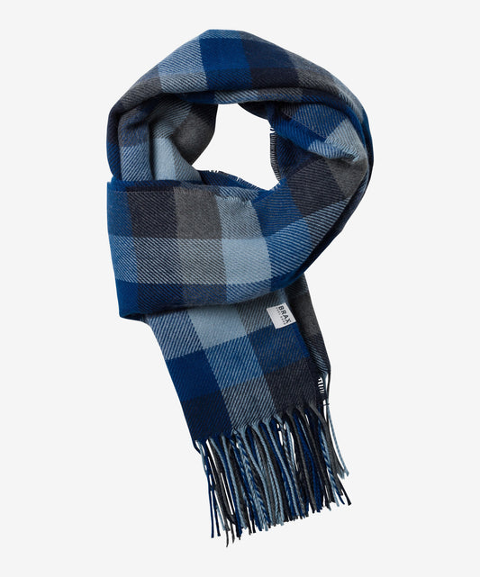 Checkered Scarf with Fringe