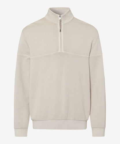 Zip-Up Sweat Jacket with Sporty Styling