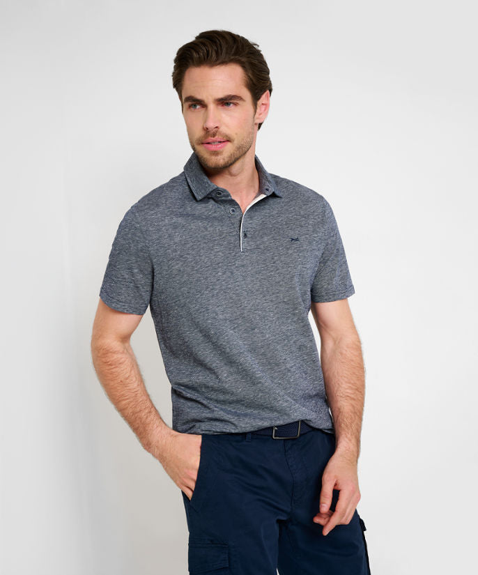 Jersey Linen: Polo Shirt in A Cotton-Linen Mix