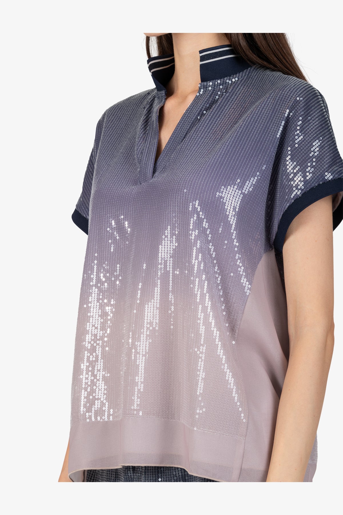 Polo Shirt with Turn-down Collar