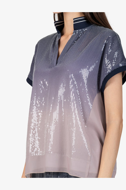 Polo Shirt with Turn-down Collar