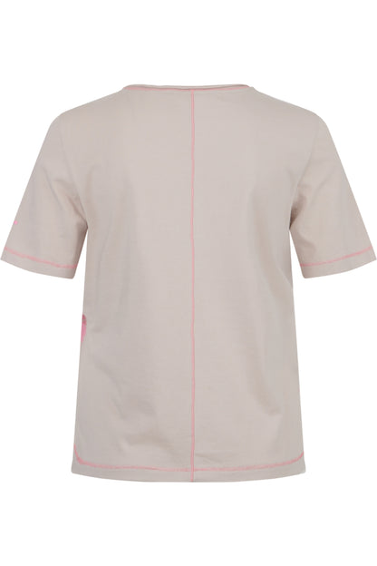 Short-sleeved Shirt with V-neck