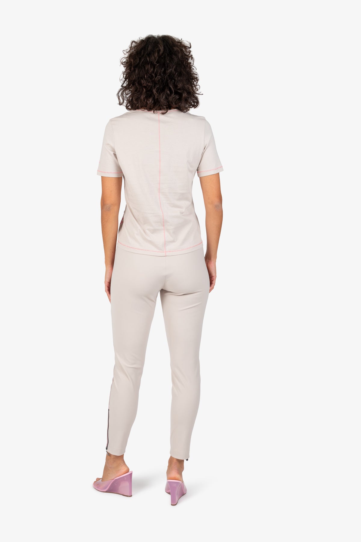 Short-sleeved Shirt with V-neck