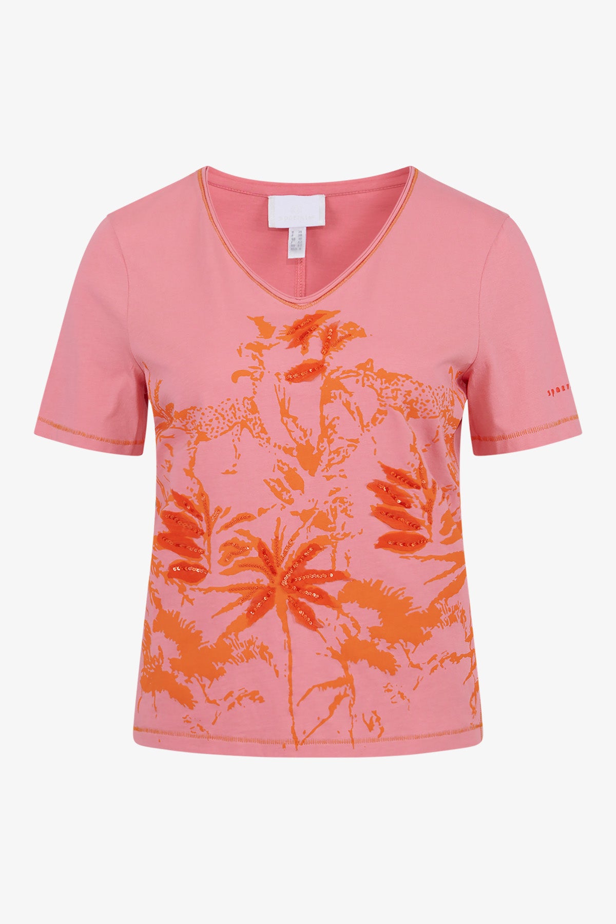 Short-sleeved Shirt with V-neck