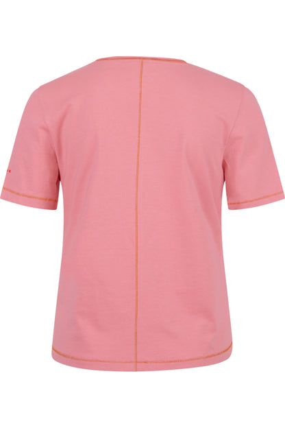 Short-sleeved Shirt with V-neck
