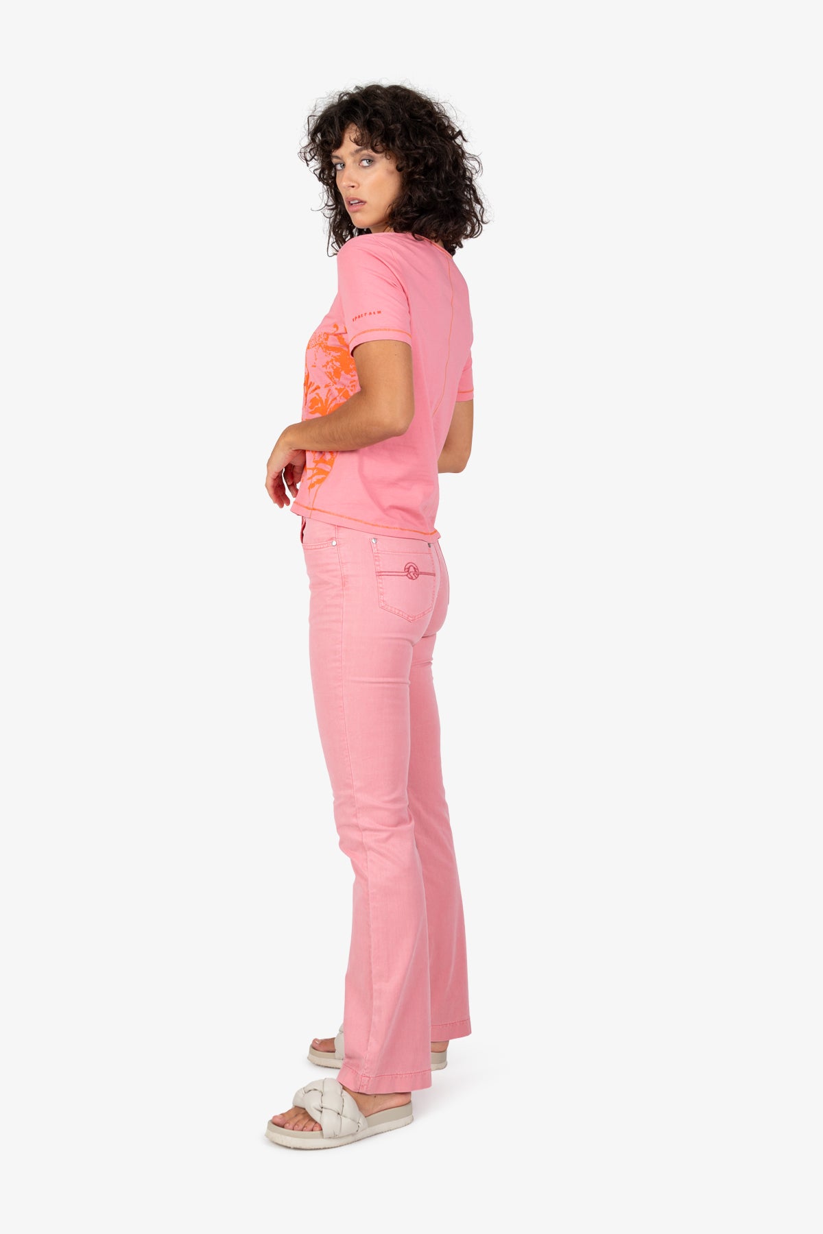 Short-sleeved Shirt with V-neck