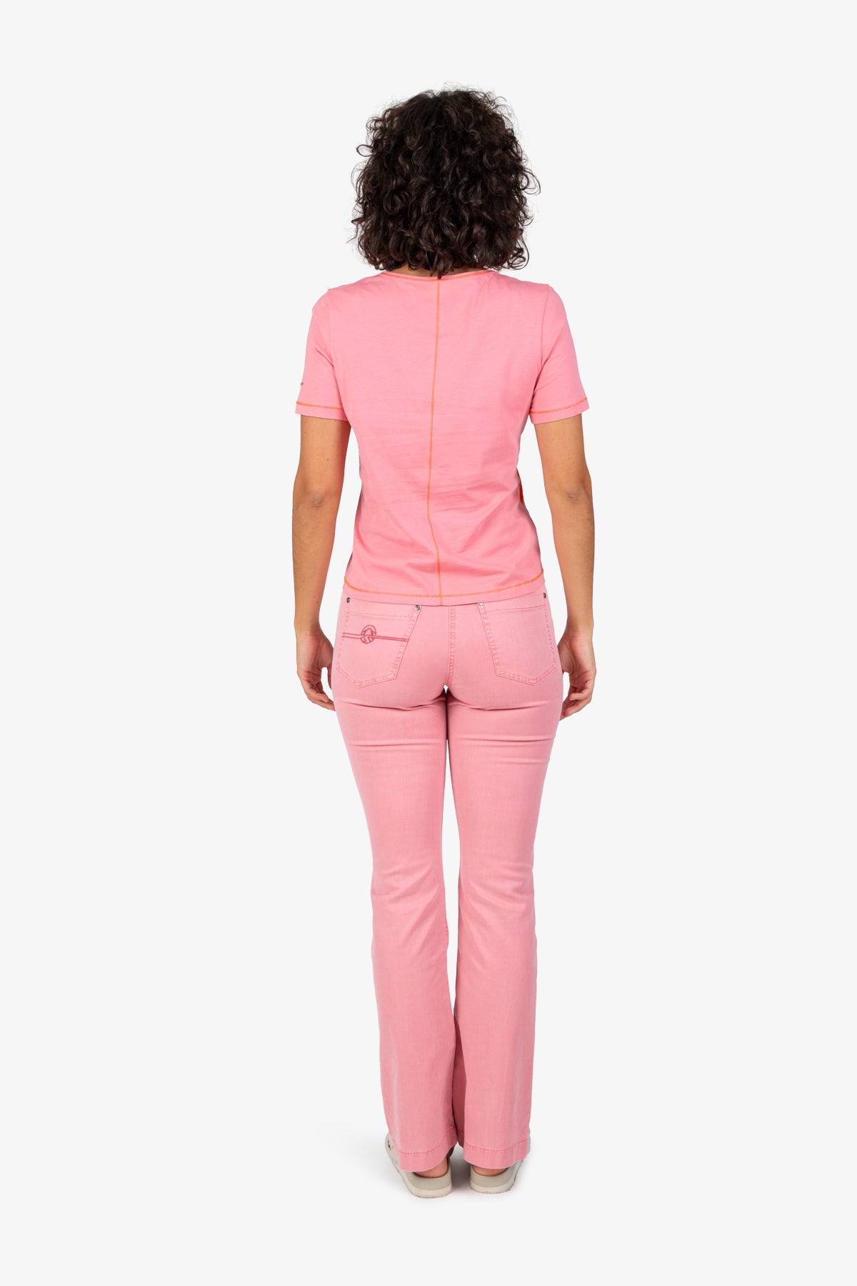 Short-sleeved Shirt with V-neck