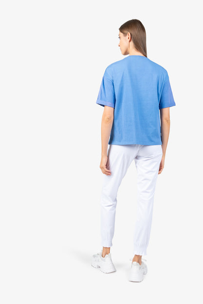T-shirt with Round V-neck