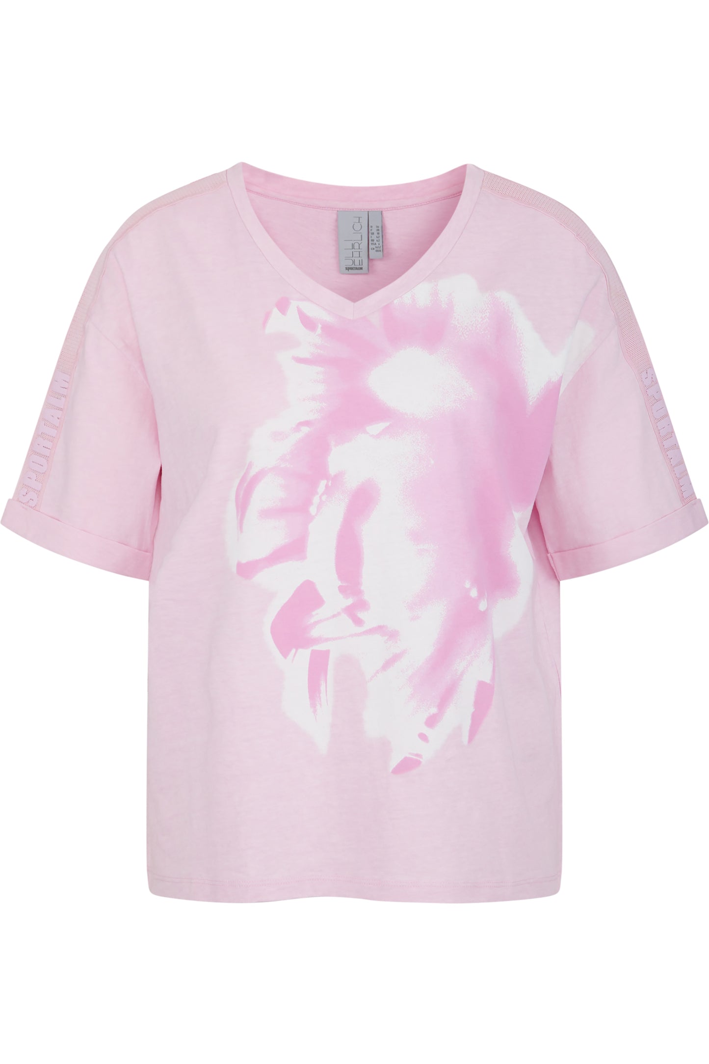 T-shirt with Round V-neck