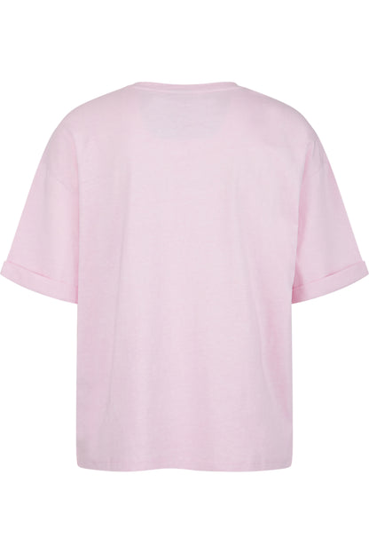 T-shirt with Round V-neck