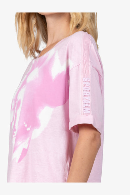 T-shirt with Round V-neck