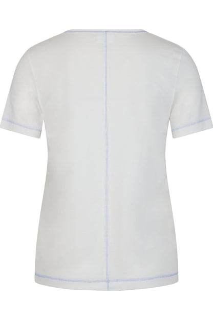 T-shirt with Rounded V-neck