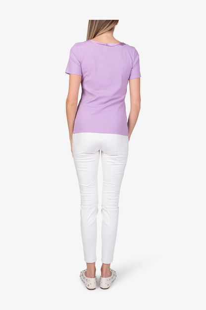 水鑽Logo圓領短袖T恤