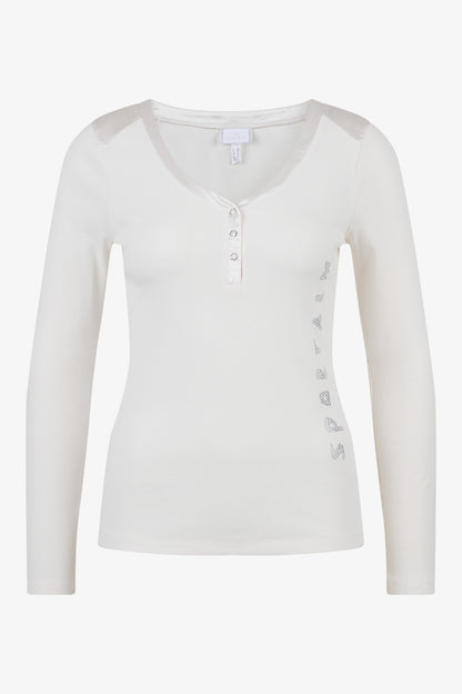 Long-sleeved Shirt with Shimmering Details