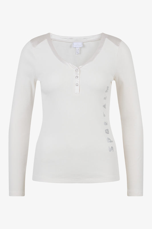 Long-sleeved Shirt with Shimmering Details