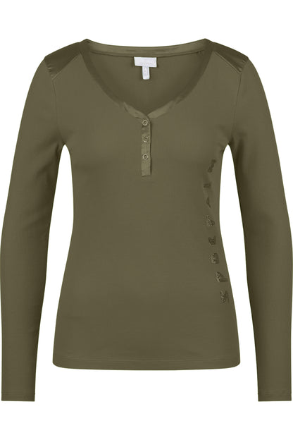 Long-sleeved Shirt with Shimmering Details