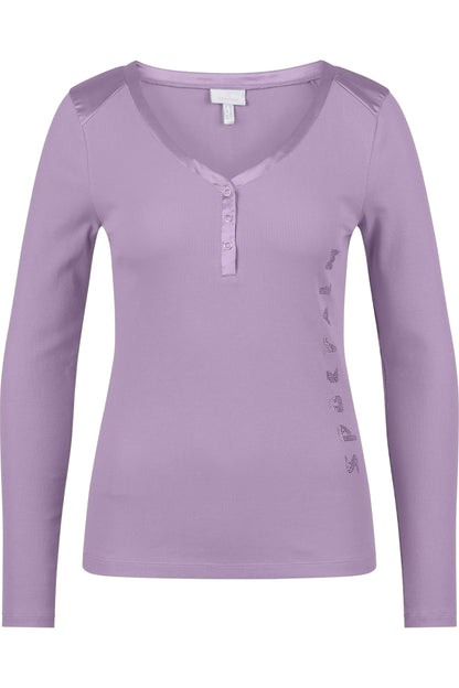 Long-sleeved Shirt with Shimmering Details