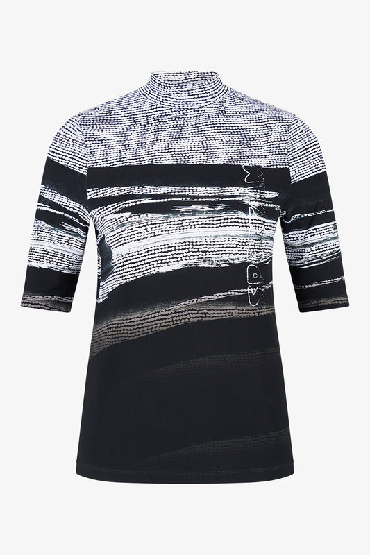 Shirt with Abstract All-over Print