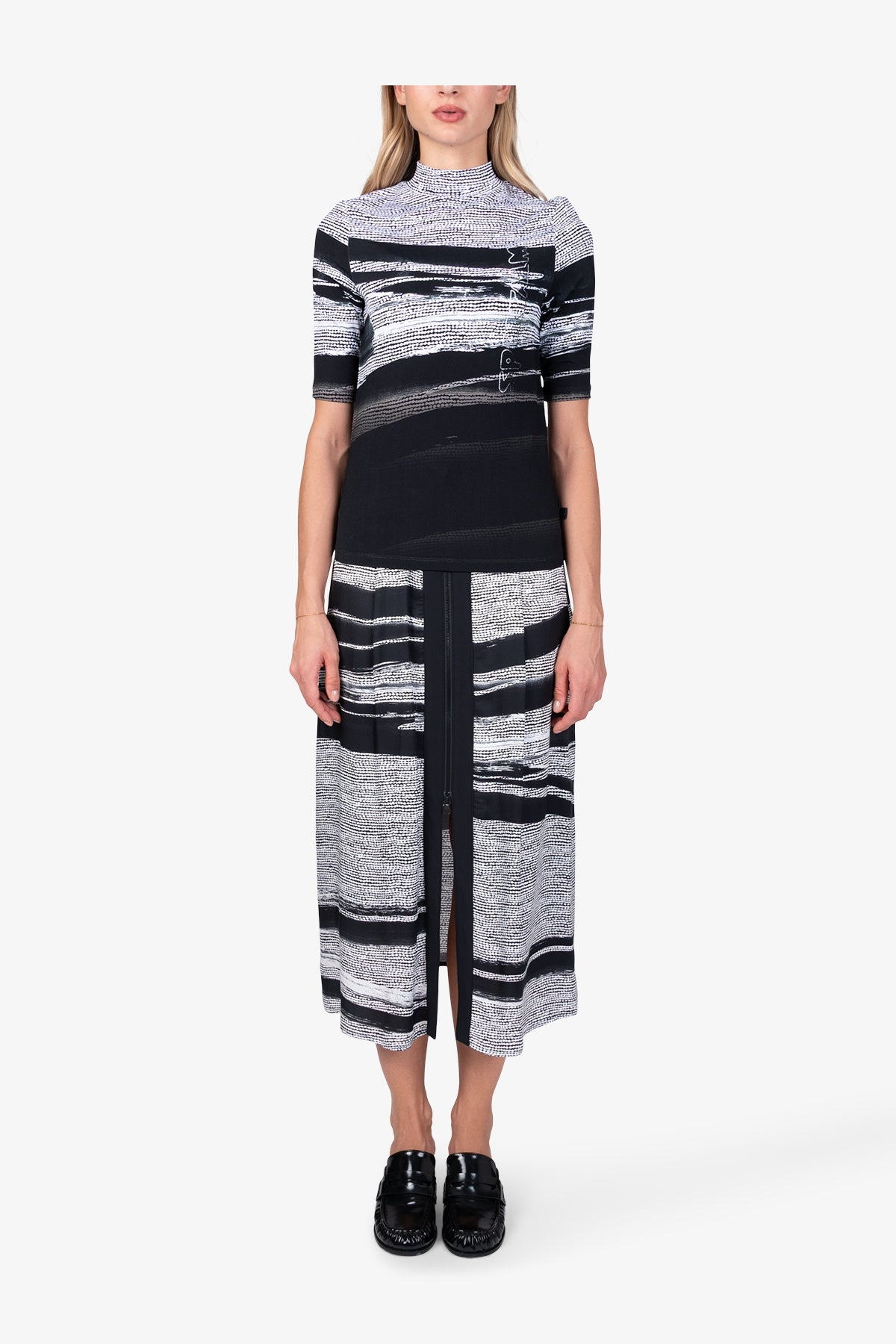 Shirt with Abstract All-over Print