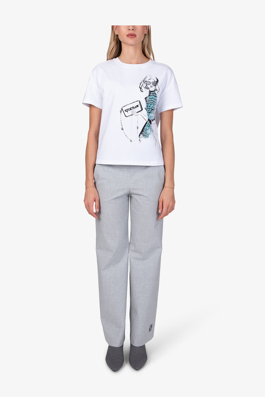 插畫圖案圓領T恤