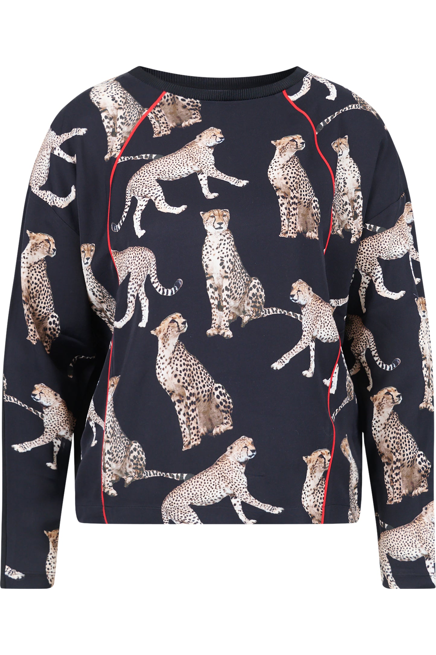 Blouse Shirt with Leo Print