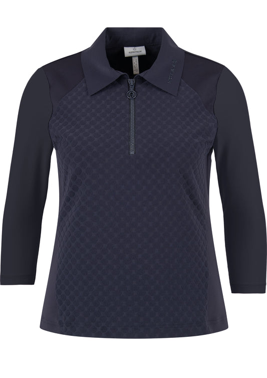 Slim Fit Polo Shirt with 3/4 Sleeves