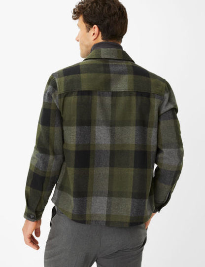 Flannel: Overshirt in Wool-polyester Mix