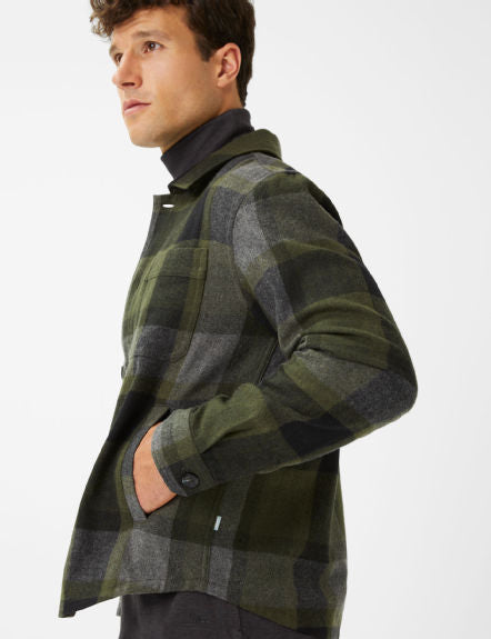 Flannel: Overshirt in Wool-polyester Mix