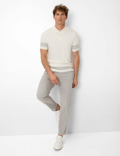 Knitted Jersey: Polo Shirt in Cotton Modal Mix
