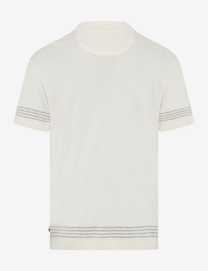 Knitted Jersey: Polo Shirt in Cotton Modal Mix