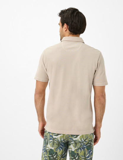 Pique Knit: Polo Shirt in Cotton Mix