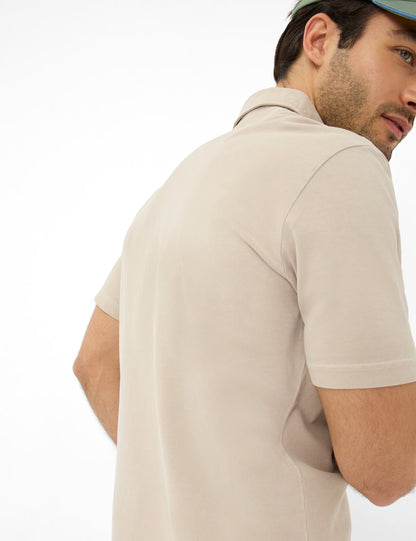 Pique Knit: Polo Shirt in Cotton Mix
