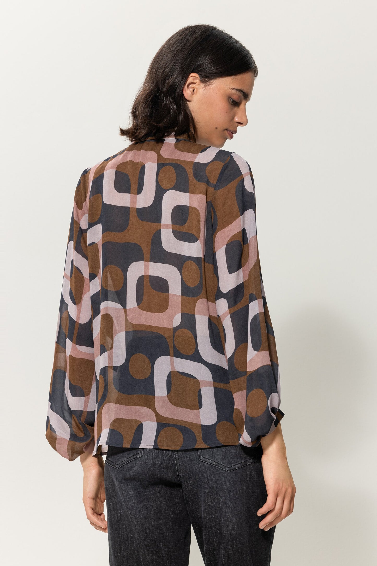 Blouse with Graphic Inspired Print
