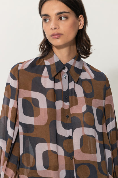 Blouse with Graphic Inspired Print