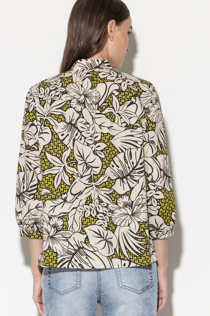 Blouse with Leaf Print