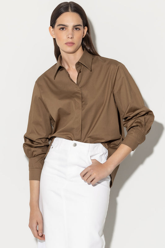 Blouse with Piping Details