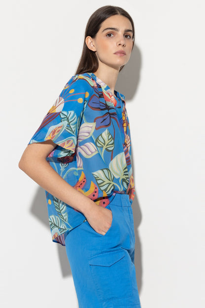 Blouse with Caribbean Print