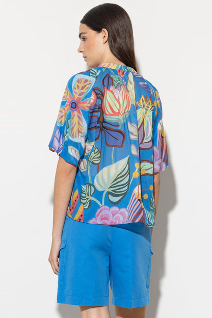 Blouse with Caribbean Print