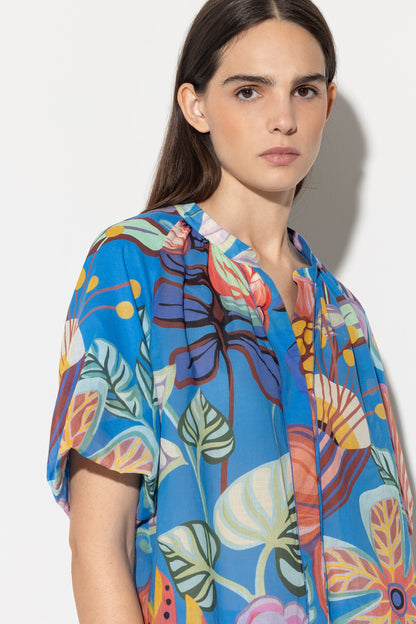 Blouse with Caribbean Print