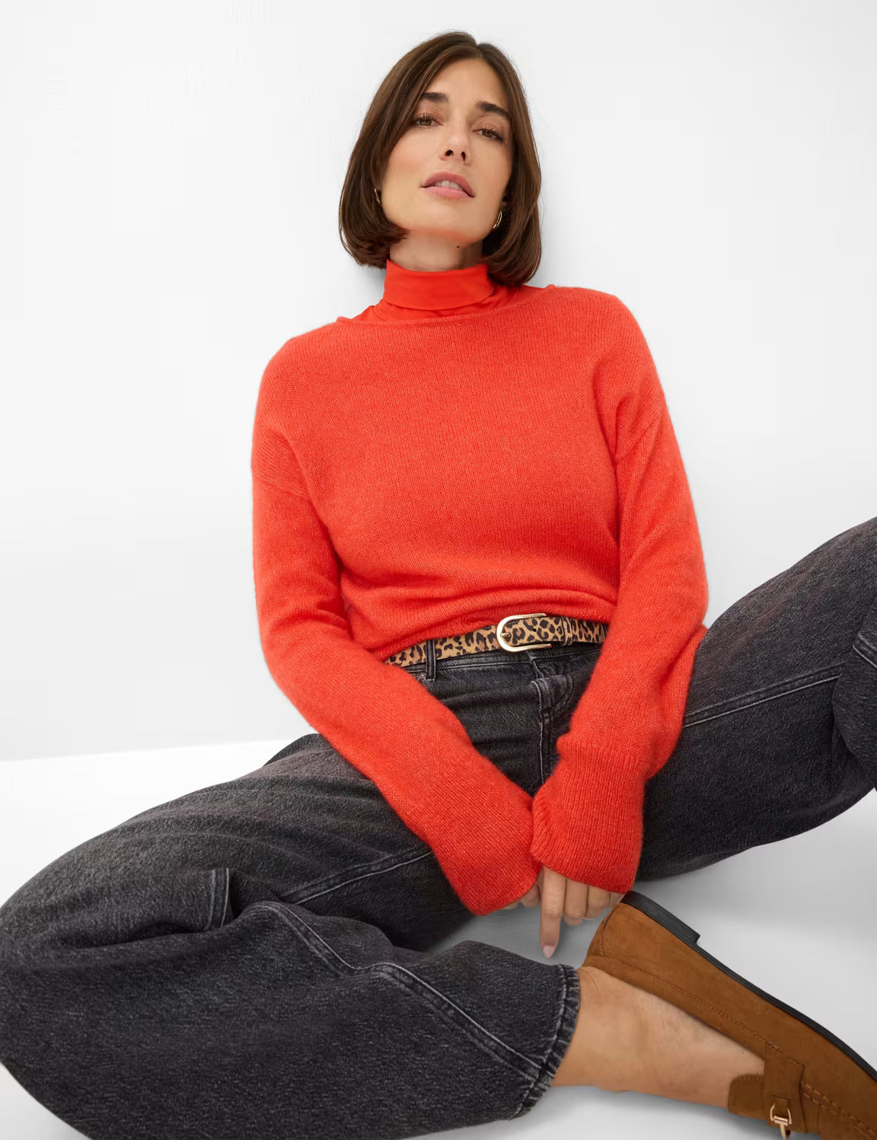 圓領長袖針織套頭衫