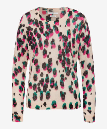 Sweater with an Effective Leo Print