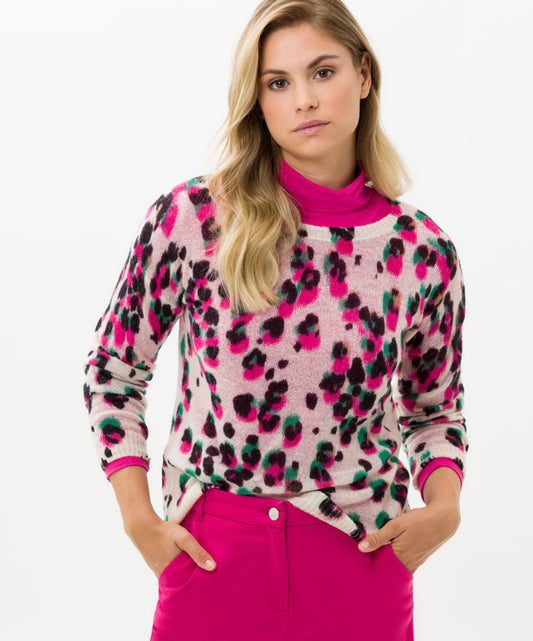 Sweater with an Effective Leo Print