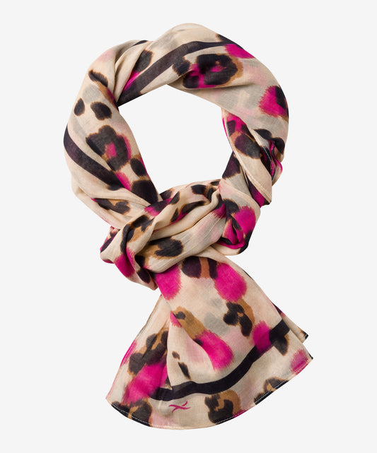 Scarf with a Refined Leopard Print
