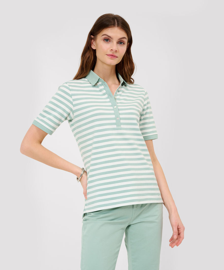 Polo Shirt with Fresh Striped Look